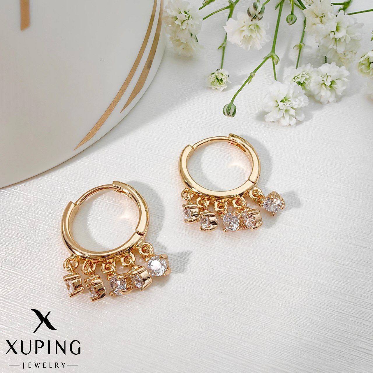 گوشواره ژوپینگ زنانه طرح شاین کد XG325