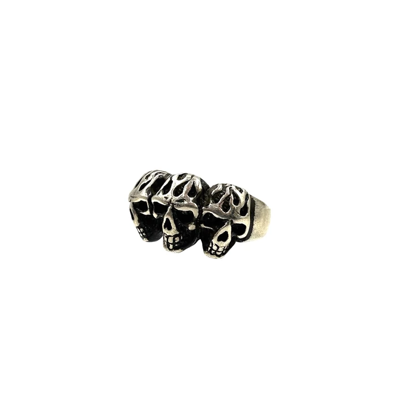 انگشتر نقره مردانه اسکلت آتشین کد SMA155