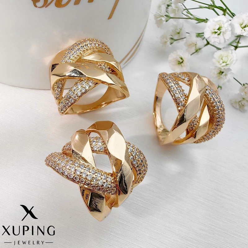 انگشتر ژوپینگ زنانه چهار رج نگین دار کد XA291