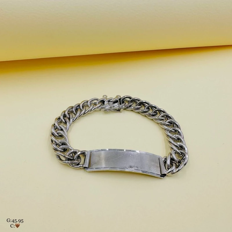 دست بند نقره مردانه | مدل کارتیه | لوکس کد SMD17
