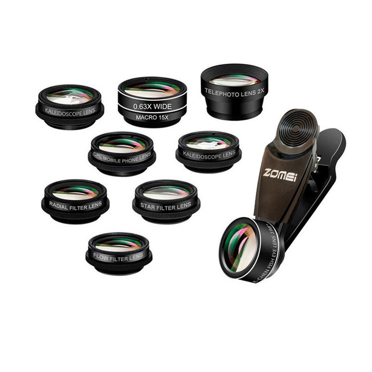 لنز کلیپسی موبایل زومی مدل XH-1001 مجموعه 10 عددی