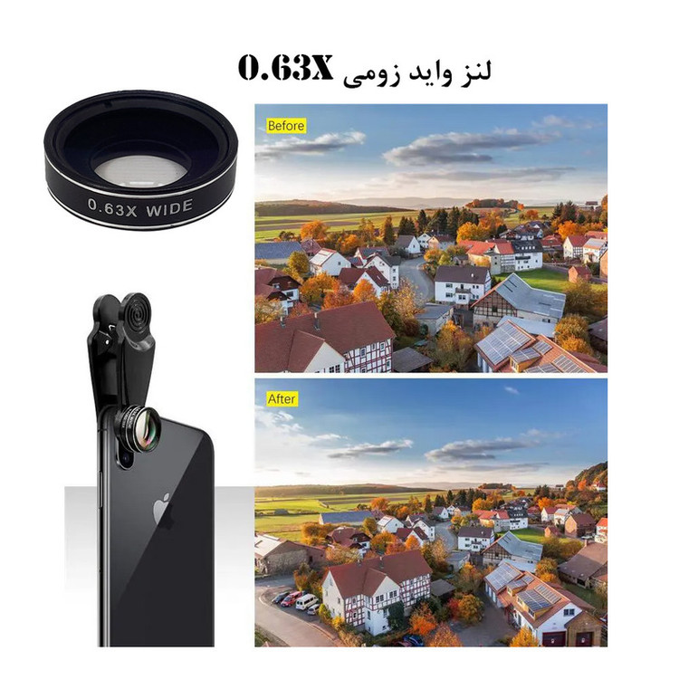 لنز کلیپسی موبایل زومی مدل XH-1001 مجموعه 10 عددی