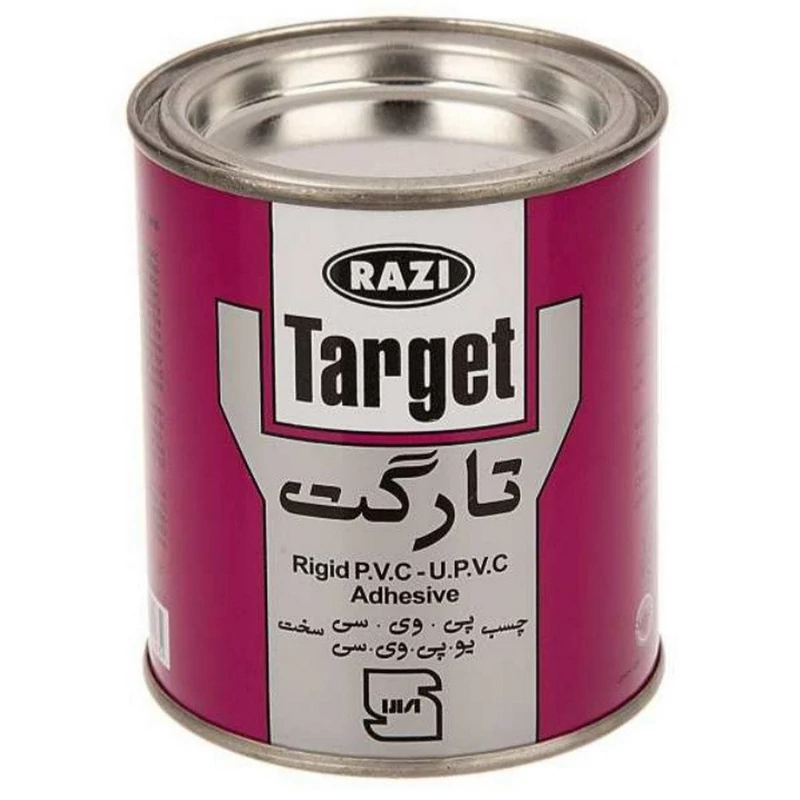 کارتن 24 عددی چسب قوطی PVC فشار قوی تارگت رازی حجم 250 گرمی (چسب پی وی سی فشار قوی)