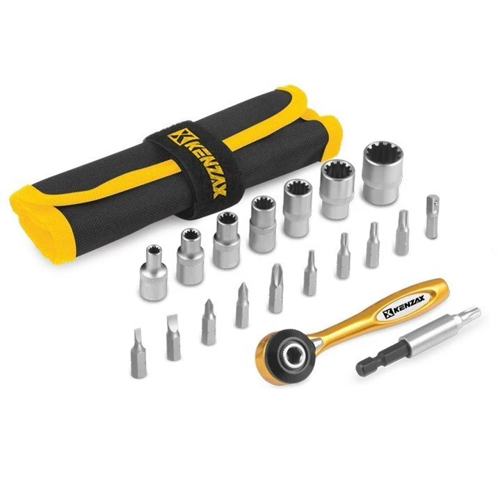 ست 19 پارچه سر پیچ گوشتی و بکس دوچرخه تایوانی کنزاکس مدل KBR-119