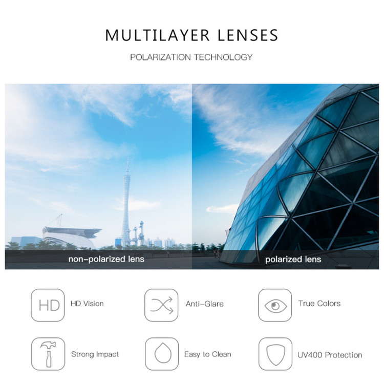 عینک آفتابی مردانه مدل P0201968 Polarized Gun Metal
