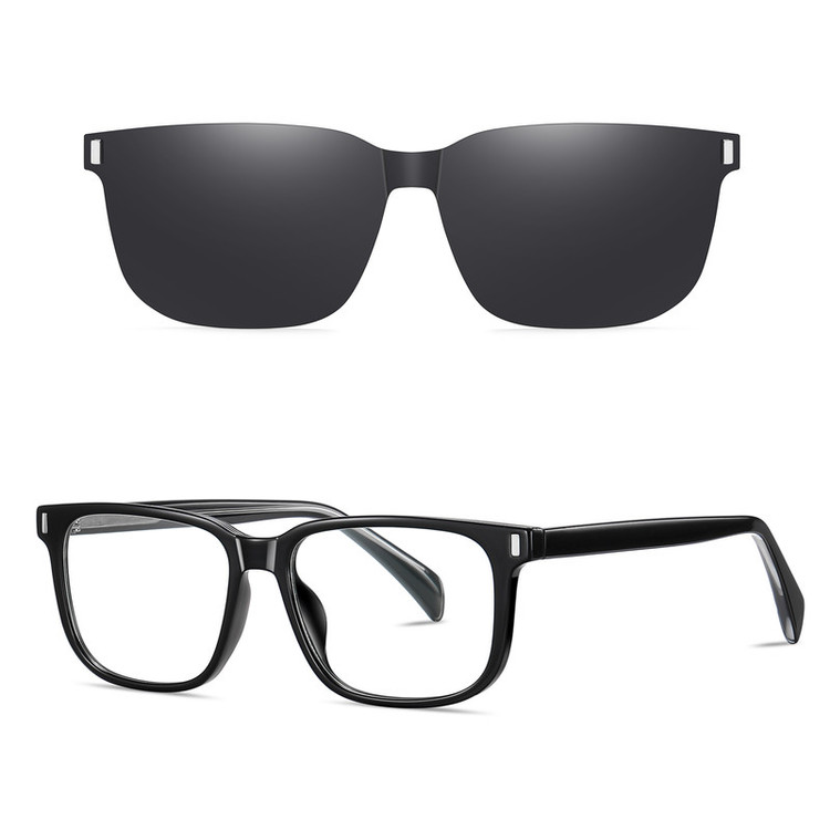 فریم عینک طبی مدل CG7201C01P109 Polarized Double Switch به همراه کاور آفتابی