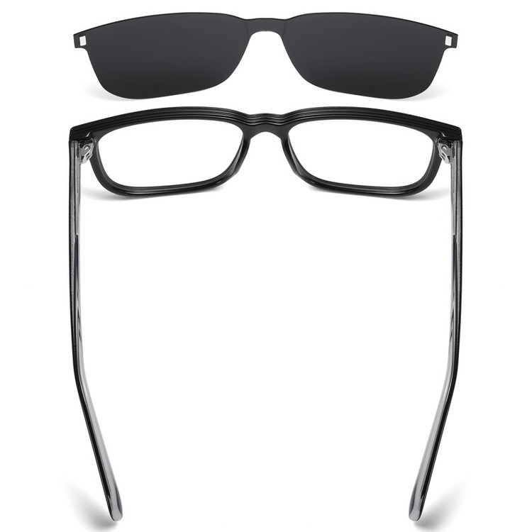 فریم عینک طبی مدل CG7201C01P109 Polarized Double Switch به همراه کاور آفتابی