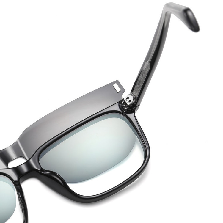 فریم عینک طبی مدل CG7201C01P109 Polarized Double Switch به همراه کاور آفتابی