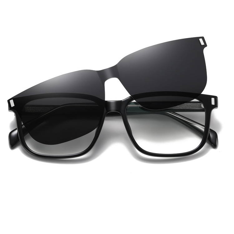 فریم عینک طبی مدل CG7201C01P109 Polarized Double Switch به همراه کاور آفتابی