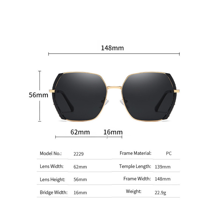 عینک آفتابی زنانه مدل 2229T1 Polarized Aura Onyx