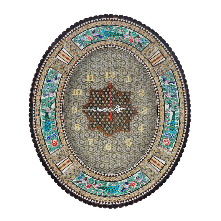 ساعت دیواری مدل خاتم کاری