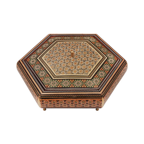 شکلات خوری خاتم کاری مدل پایه دار کد 001