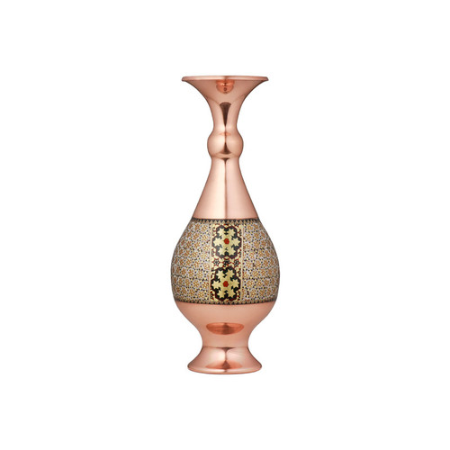 گلدان خاتم کاری مسی مدل صراحی کد 220