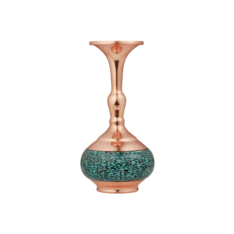 گلدان فیروزه کوبی مدل شلغمی کد20
