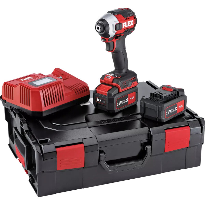 پیچ گوشتی ضربه ای شارژی فلکس مدل ID 1/4 18.0-EC HD/5.0 Set