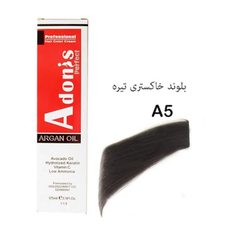 رنگ مو آدونیس A5 بلوند خاکستری تیره