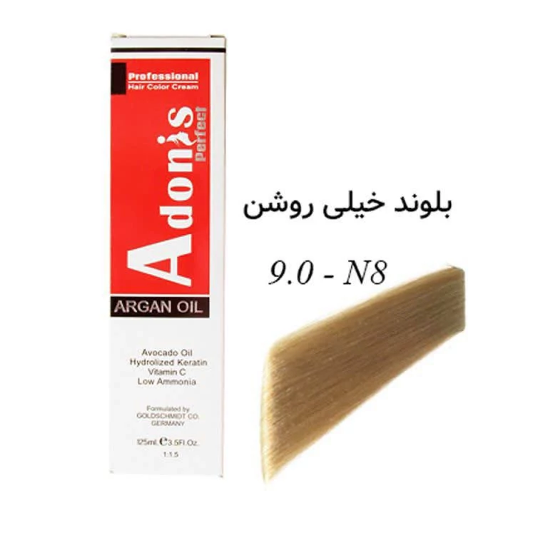 رنگ مو آدونیس N8 بلوند خیلی روشن 9.0