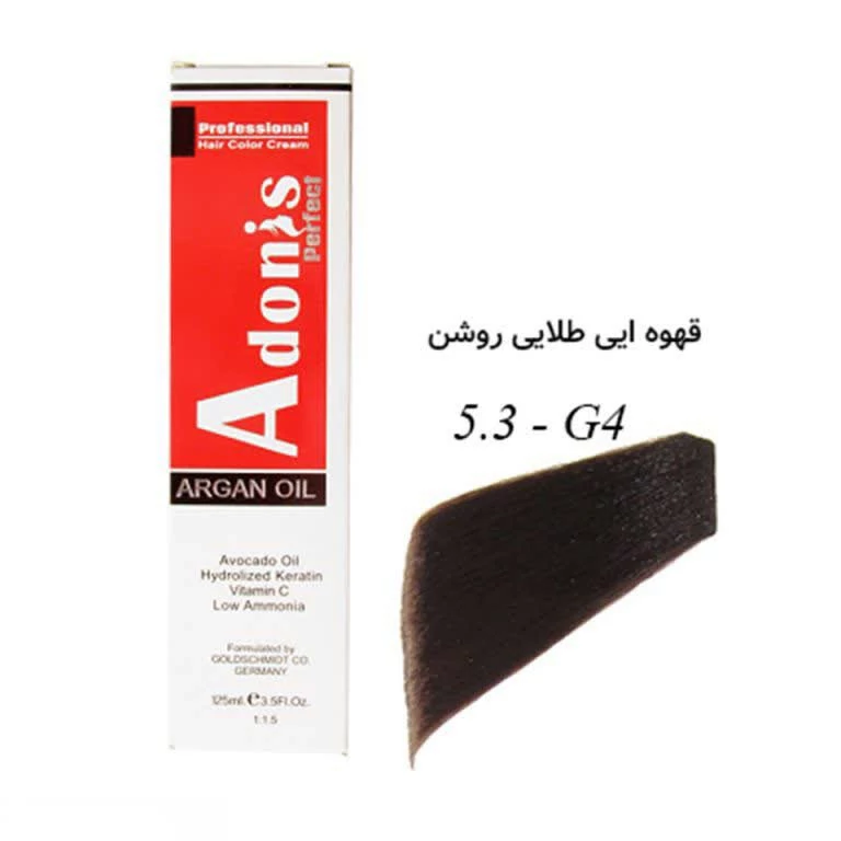 رنگ مو آدونیس G4قهوه ای طلایی روشن5.3