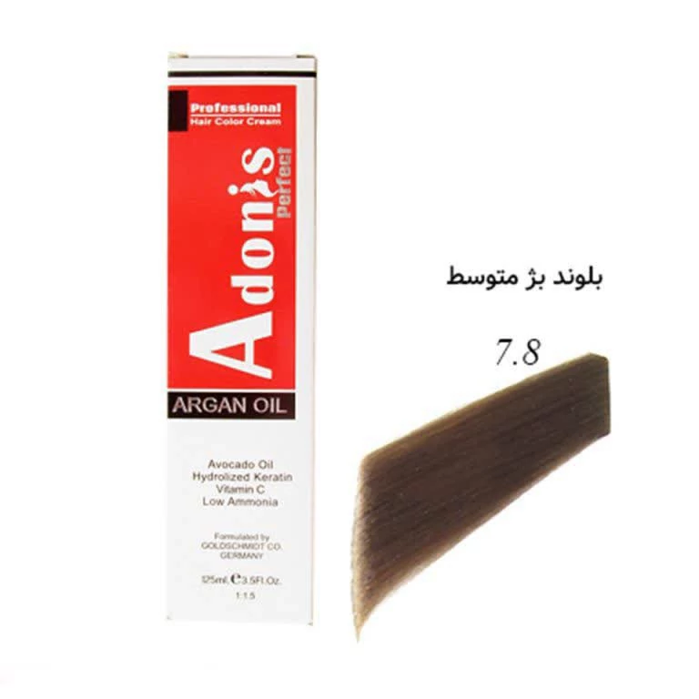 رنگ مو آدونیس7.8بلوند بژ متوسط