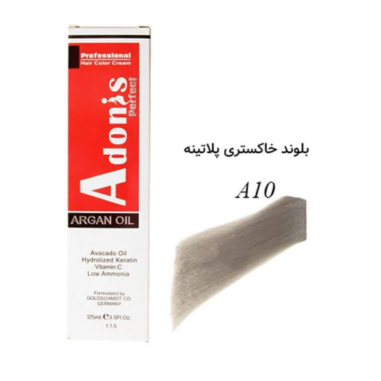 رنگ مو آدونیسA10 بلوند خاکستری پلاتینه