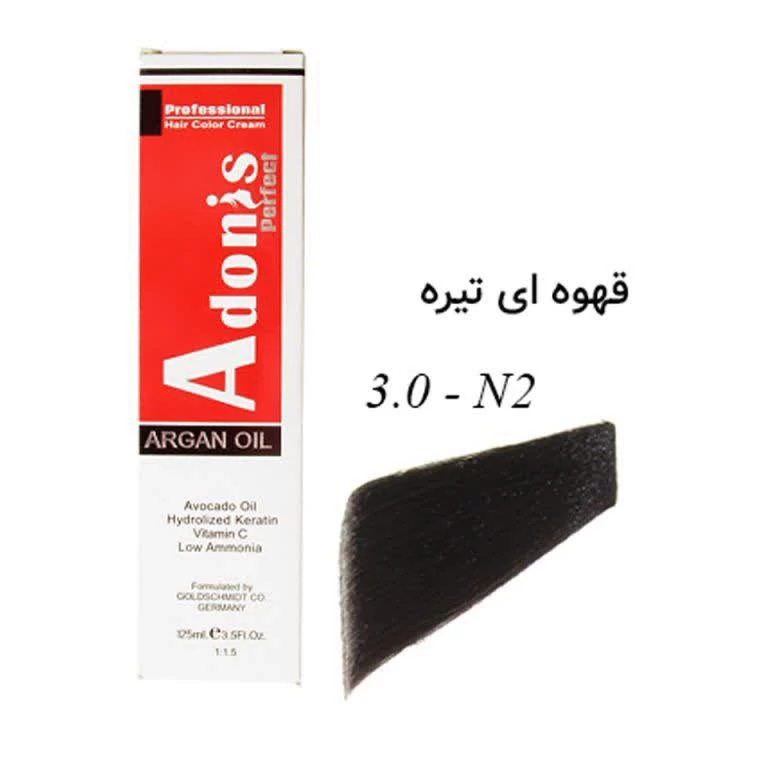 رنگ مو آدونیس N2 قهوه ای تیره 3.0
