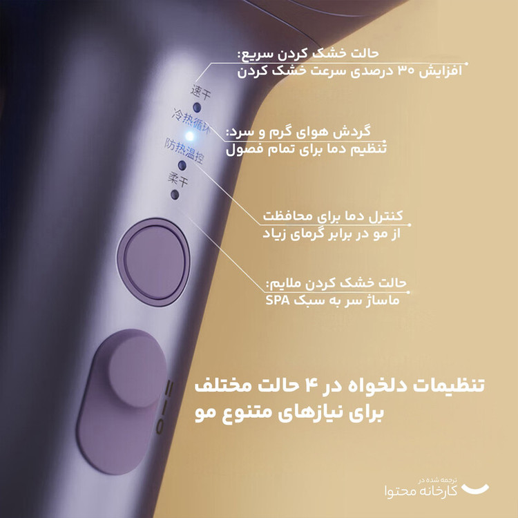 سشوار حرفه ای فیلیپس مدل BHD720