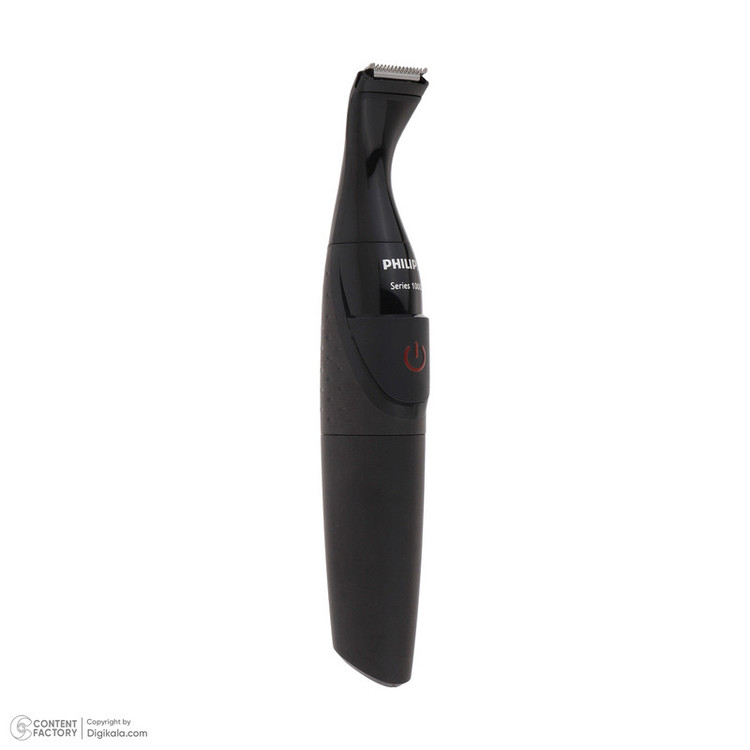 ماشین اصلاح موی صورت و بدن فیلیپس مدل MG1100، اصلاح به صورت تریمر، منبع انرژی باتری AA، تکنولوژی اصلاح به صورت برش مستقیم، به همراه برس تمیز کننده، سه عدد شانه و دو عدد سری، ضد آب و قابل شستشو، جنس تیغه از استیل ضد زنگ