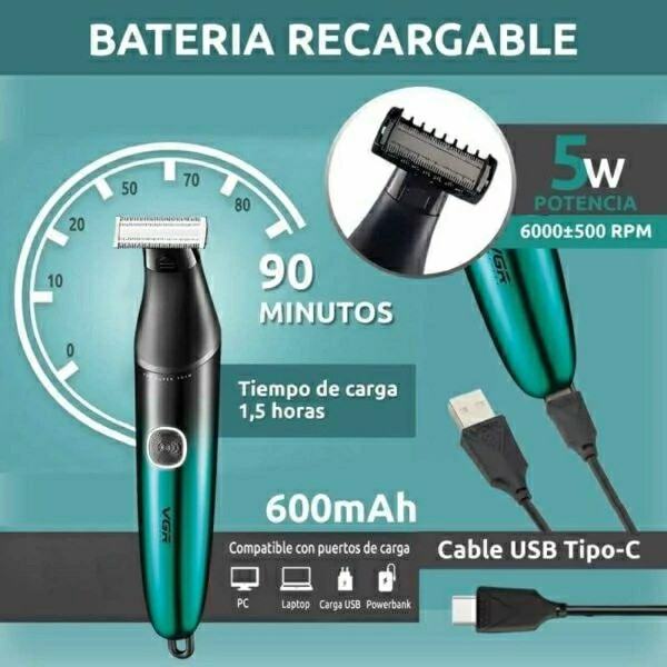 ماشین اصلاح صورت و بدن وی جی ار مدل V-339