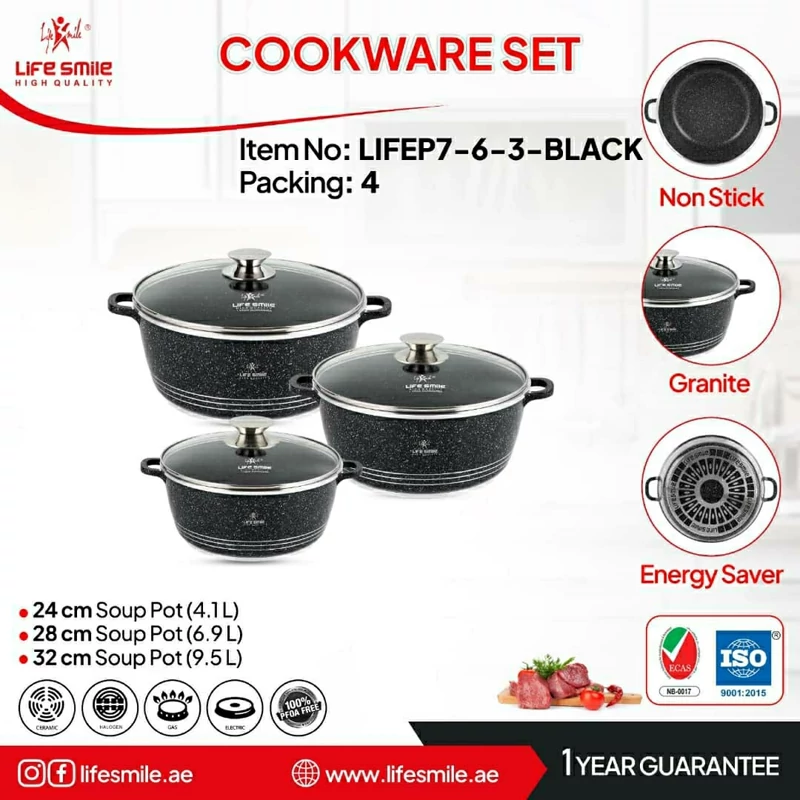 سرویس قابلمه گرانیتی 6 پارچ لایف اسمال 24-28-32
