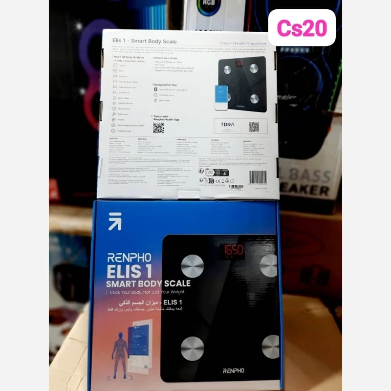 ترازو وزنی هوشمند آمریکایی برند رنفو ریچ مدل cs20  بلوتوث دار، قابلیت تشخیص اضافه وزن ، چربی ،....