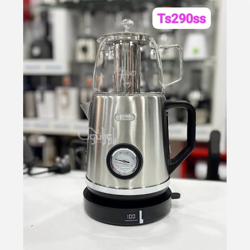 چای ساز جدید دیجیتال فلرآلمان مدل Ts290ss کتری 1.7 لیتری در سه رنگ سفید و مشکی و قرم