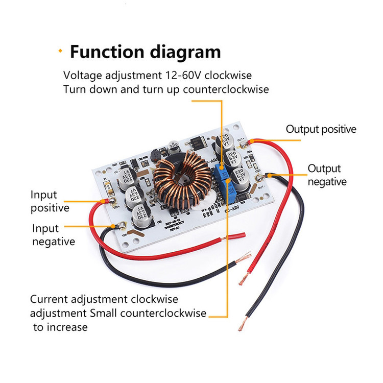 ماژول رگولاتور افزاینده ولتاژ مدل CC - CV کد 600W_ALPCB