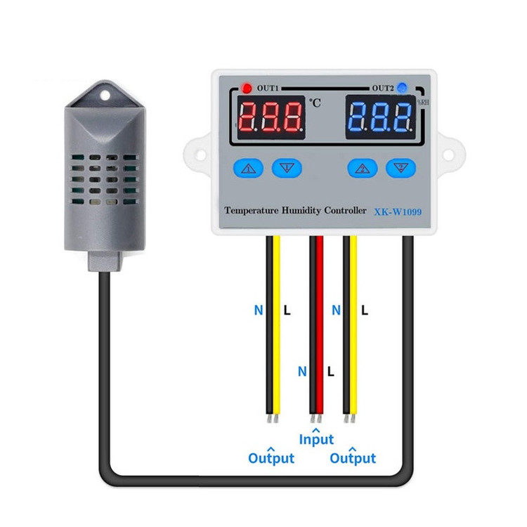 کنترلر دما و رطوبت مدل XK-W1099 220VAC