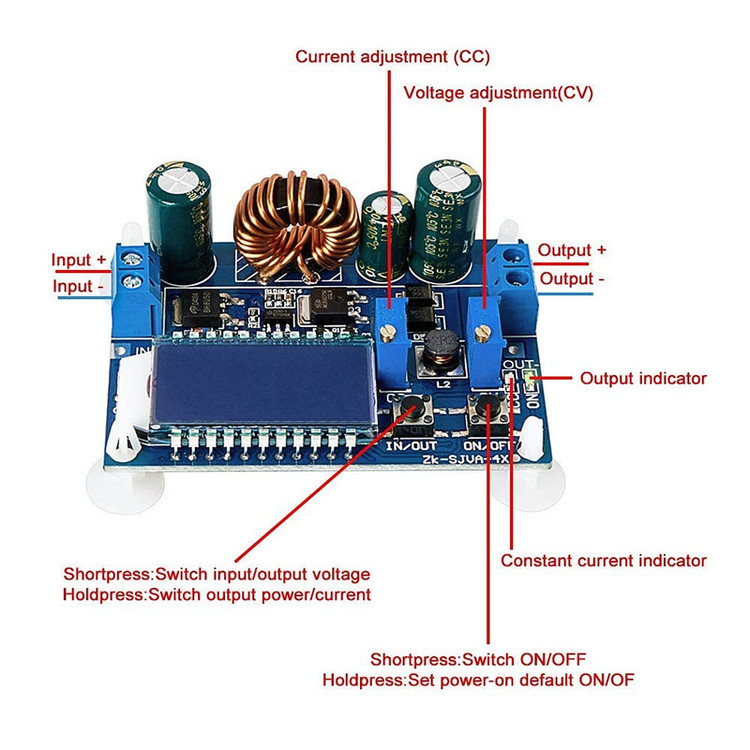 ماژول منبع تغذیه کد cc-cv-30w-LCD