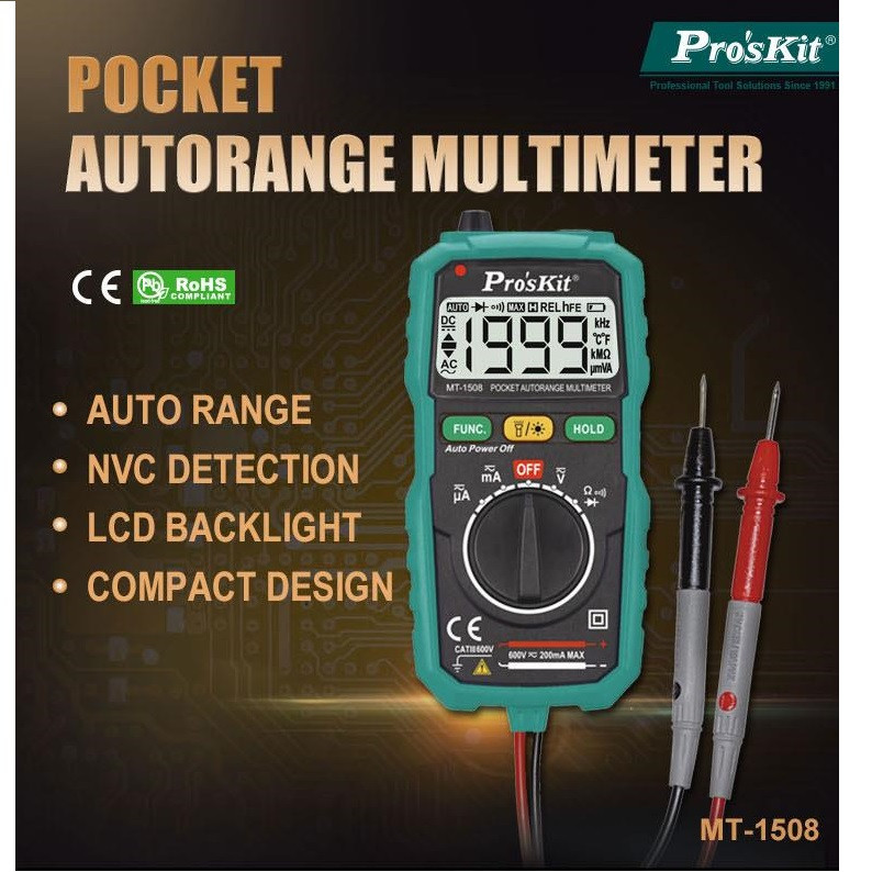 مولتی متر دیجیتال پروسکیت مدل MT-1508