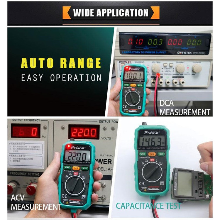 مولتی متر دیجیتال پروسکیت مدل MT-1508