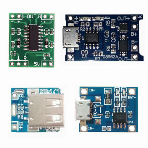 ماژول مدل PAM8403 , TP4056 3CHIP , TP4056 , T6855 مجموعه 4 عددی