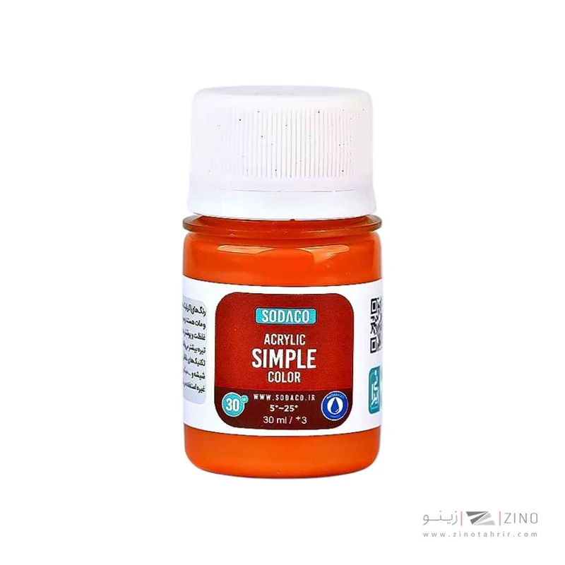اکریلیک ساده30میل سوداکو نارنجی کد00304