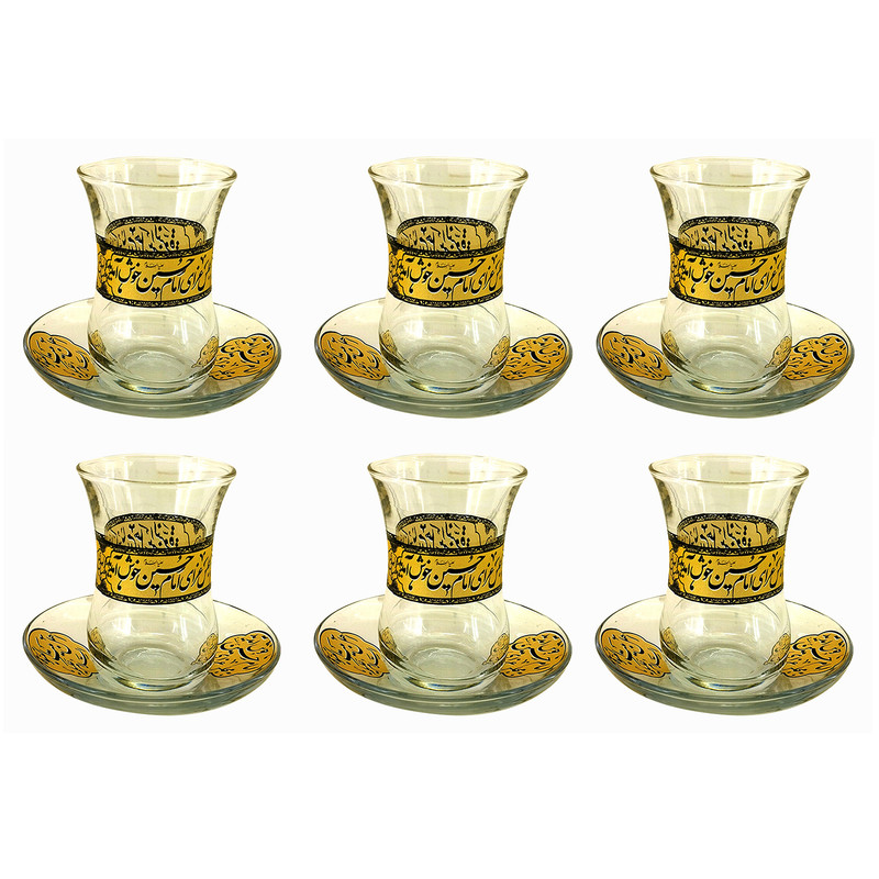 سرویس چای خوری 12 پارچه مدل به مجلس عزای امام حسین ع خوش آمدید کد 102947