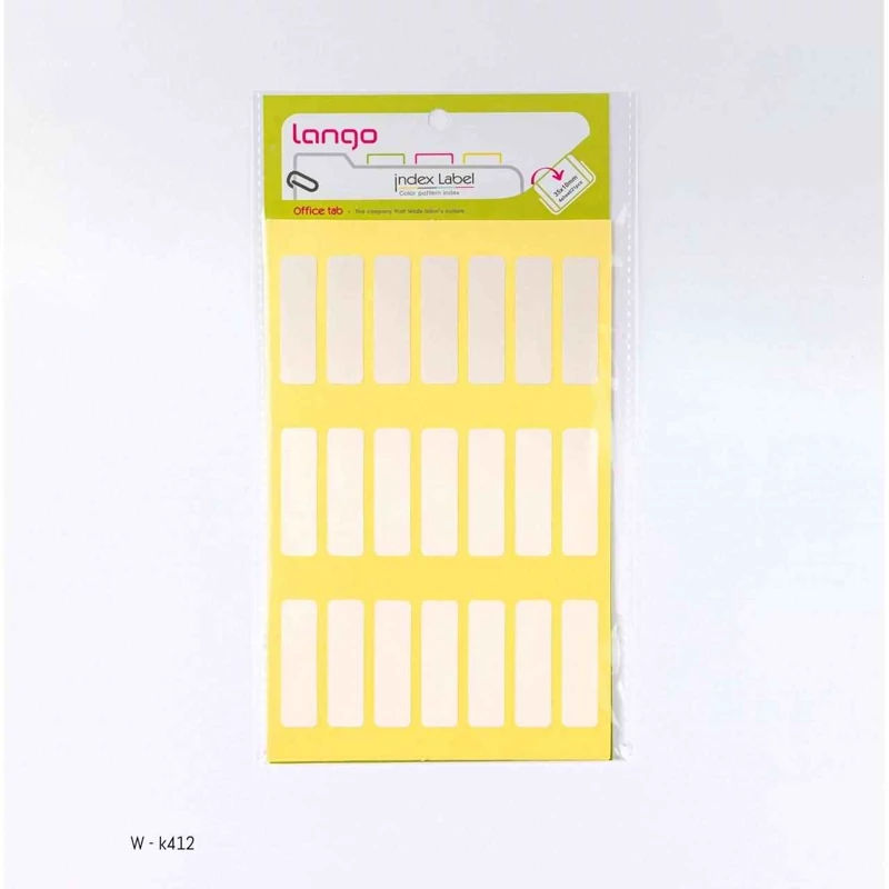 برچسب دورسفیدسایز10*35میلیمتر4برگی لانگوکدK-421