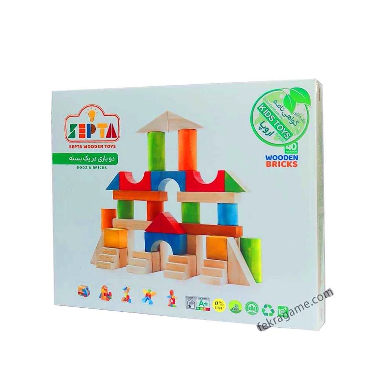 اسباب بازی بریکس و دوز چوبی جعبه مقوایی (6)