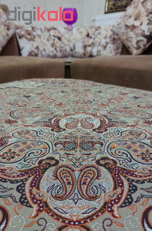ست 5 تکه رومیزی ترمه طرح شاه عباسی کد 33