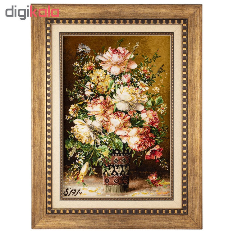تابلو فرش دستباف سی پرشیا طرح گل 800 کد 901704