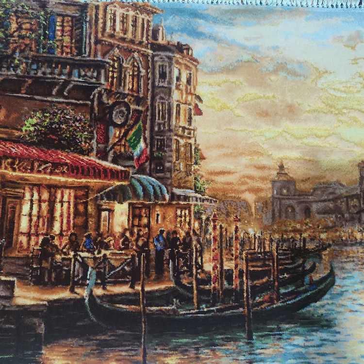 تابلو فرش دستباف طرح ونیز مدل rt