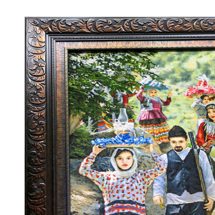 تابلو فرش دستبافت طرح جهازبران کد 4713