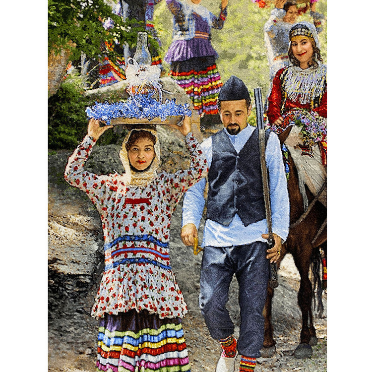 تابلو فرش دستبافت طرح جاهاز بران کد ۲۸۴۹۲۴۵