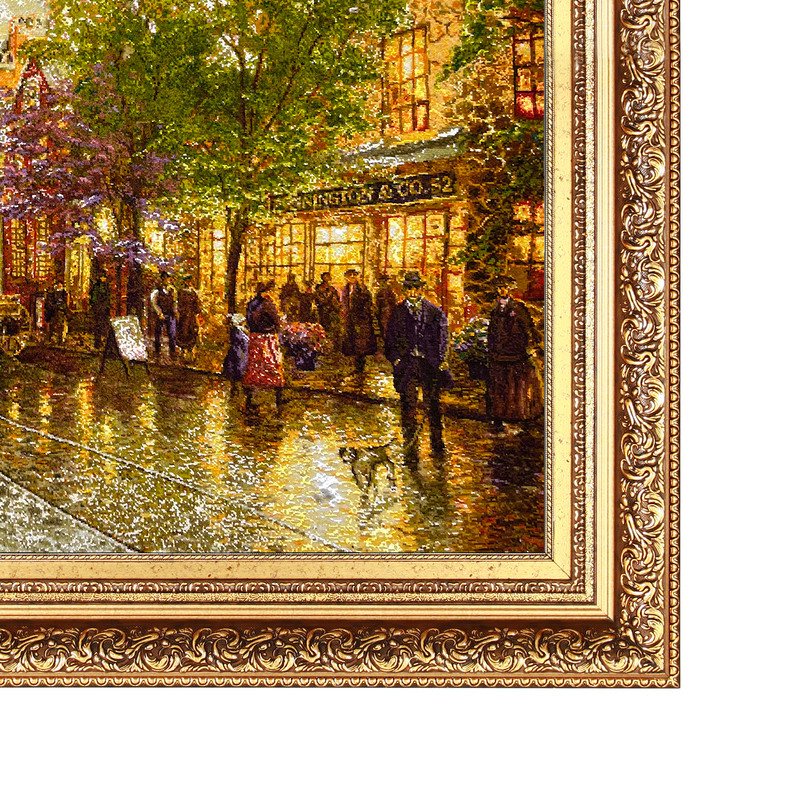 تابلو فرش دستباف مدل منظره خیابان کد 357