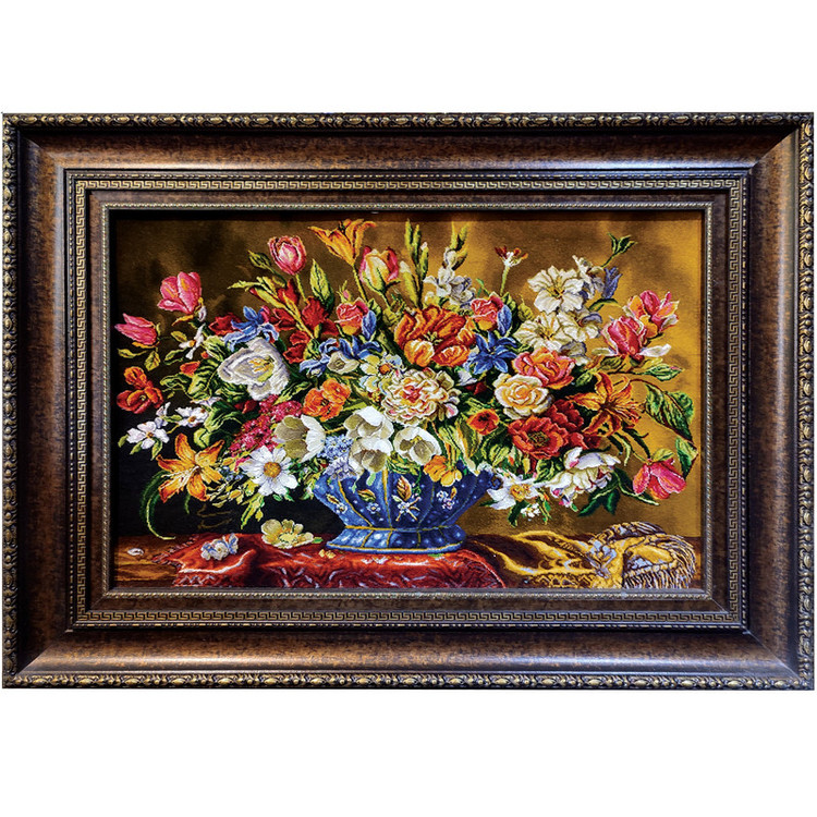 تابلو فرش دستبافت طرح دسته گل مدل RAR63