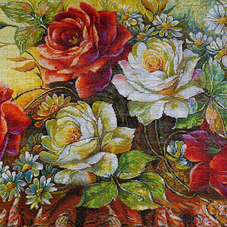 تابلو فرش دستباف مدل گل و ترمه کد 261598