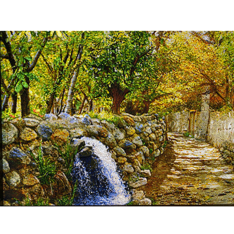 تابلو فرش دستبافت طرح کوچه باغ کد ۴۳۲۱۳۲۲